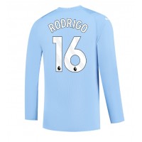 Camisa de Futebol Manchester City Rodri Hernandez #16 Equipamento Principal 2023-24 Manga Comprida